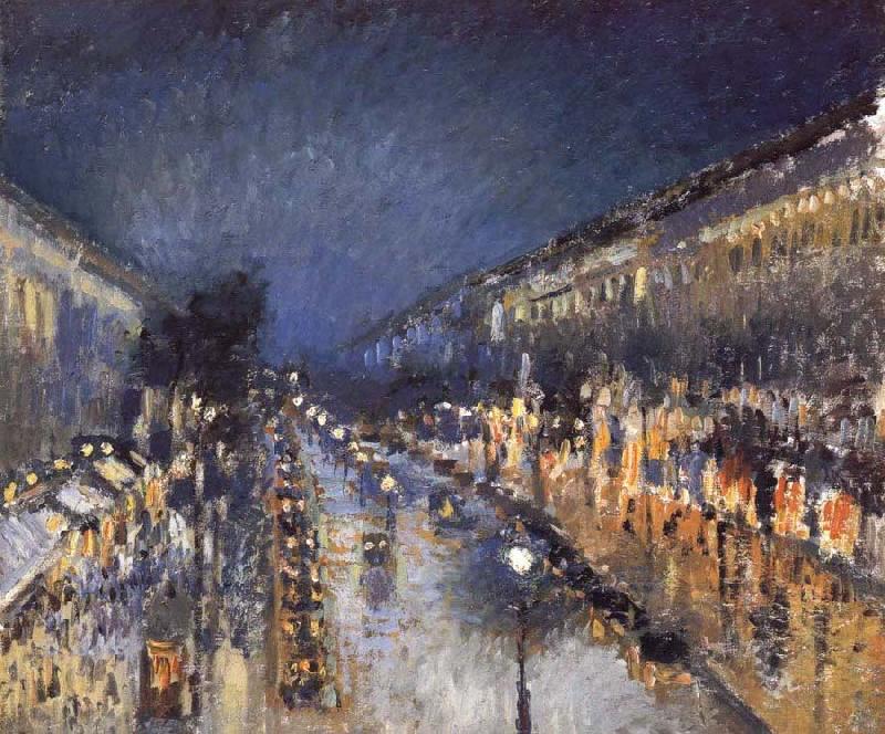 Camille Pissarro The Boulevard Monimartre at Night Germany oil painting art